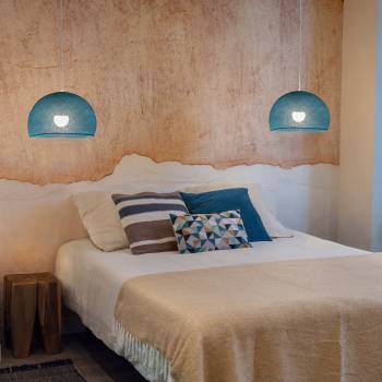 Kuppel Pfauenblau Ø38cm - Renoviert - Renoviert - La Case de Cousin Paul