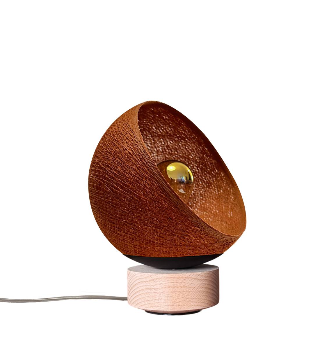 Bebop, adjustable table lamp with globe havana 17cm - Upcycling - Table lamp - La Case de Cousin Paul