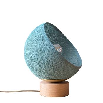 Bebop, Tischlampe mit Lampenschirm zu 360° drehbar, Grün Grau - Upcycling - Tischlampe - La Case de Cousin Paul