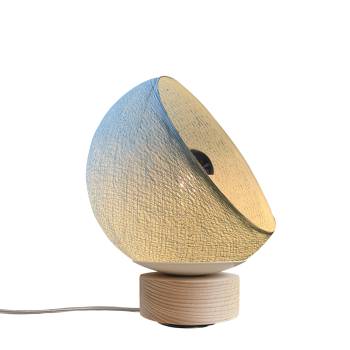 Bebop, Tischlampe mit Lampenschirm zu 360° drehbar, Azurblau - Upcycling - Tischlampe - La Case de Cousin Paul