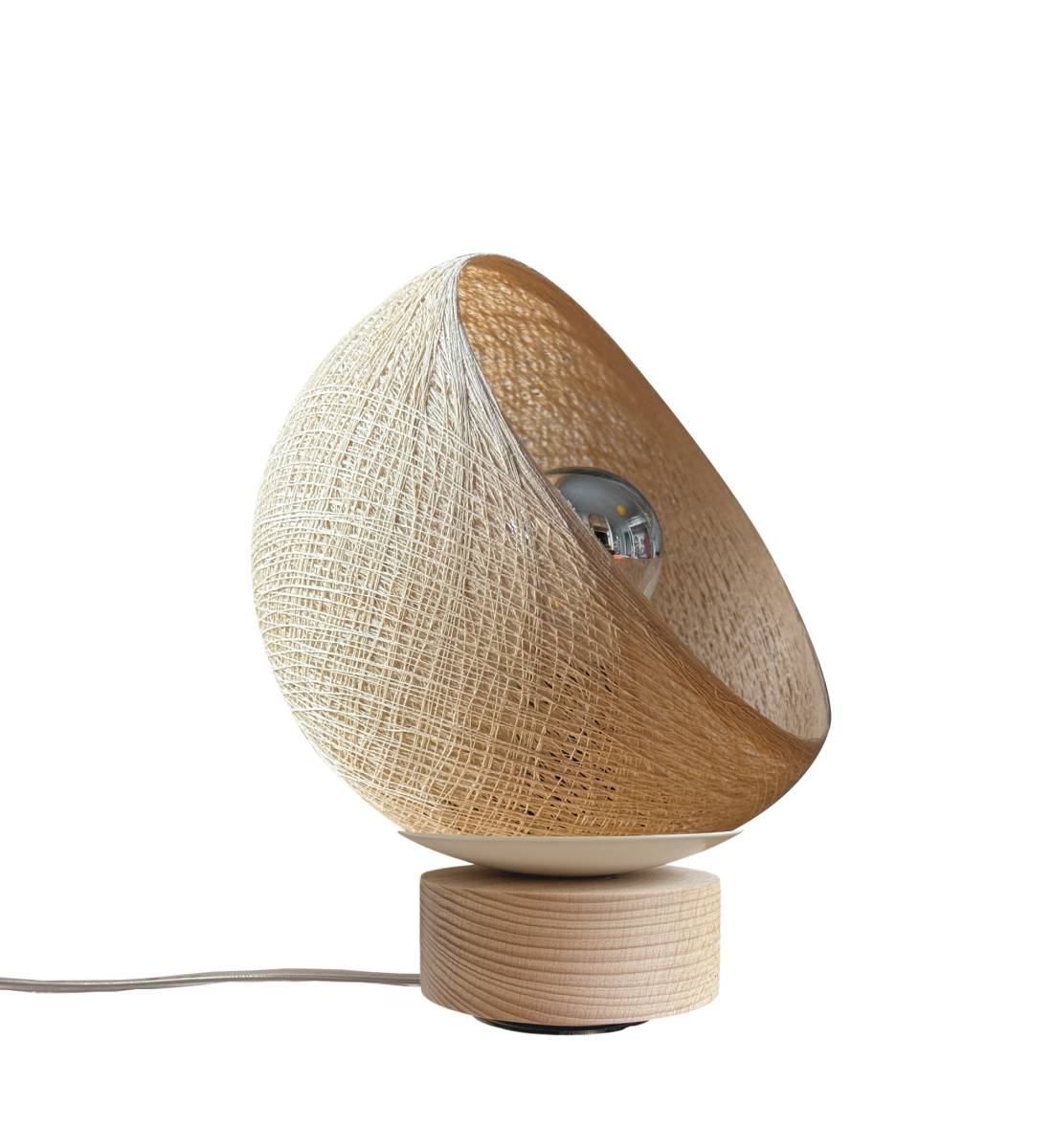 Bebop, verstelbare tafellamp met ballampen zand - Upcycling - Tafellamp - La Case de Cousin Paul