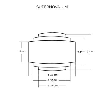Supernova Sand Cylindrical Lampshade - Supernova Lampshade - La Case de Cousin Paul