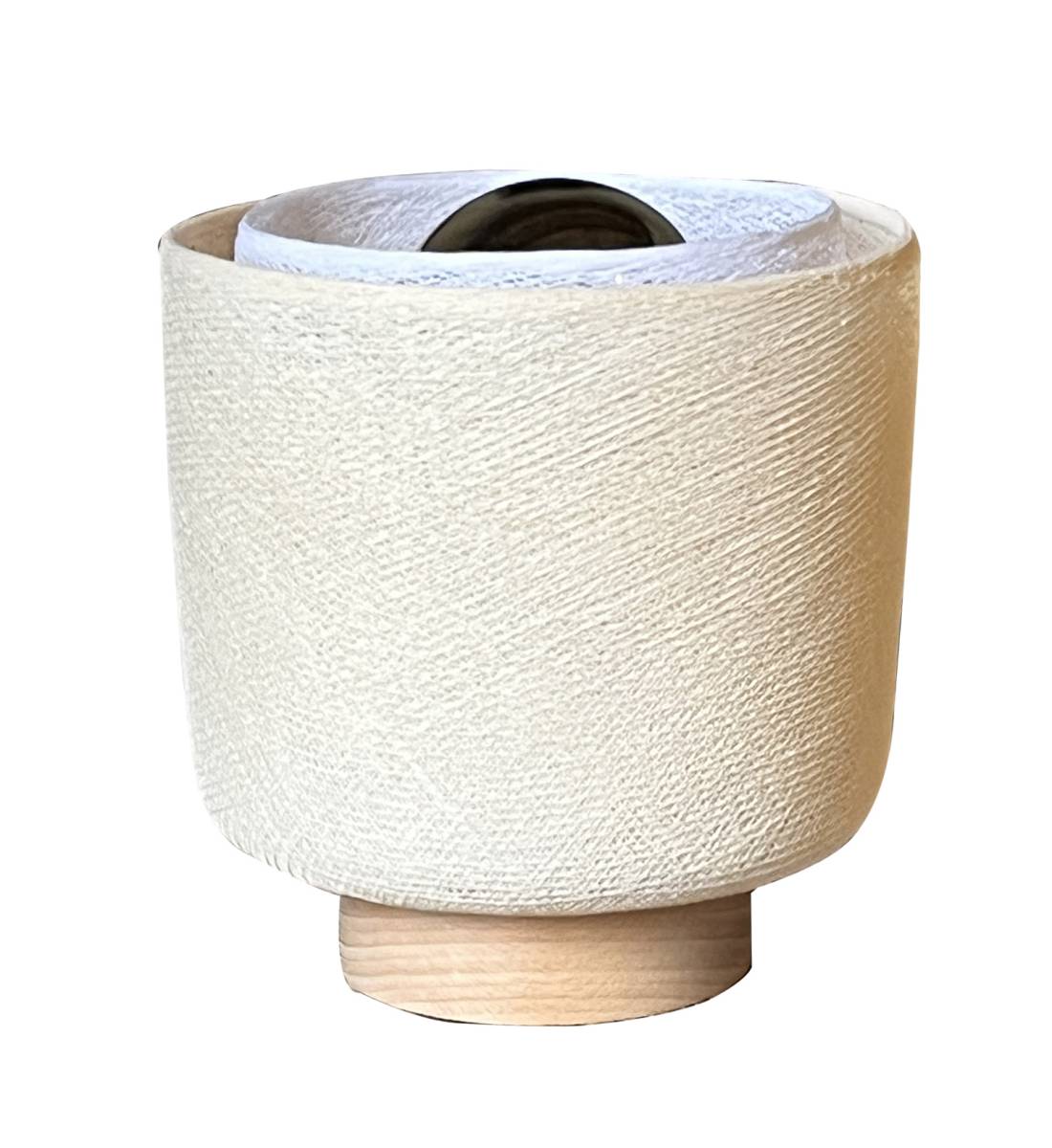 Ecru and White Tulipe table lamp - Upcycling - Offers - La Case de Cousin Paul