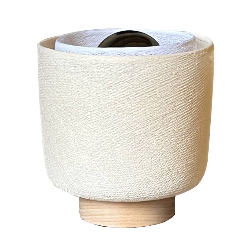 Lámpara de mesa Tulipe - crudo y blanco - Upcycling - Promociones - La Case de Cousin Paul