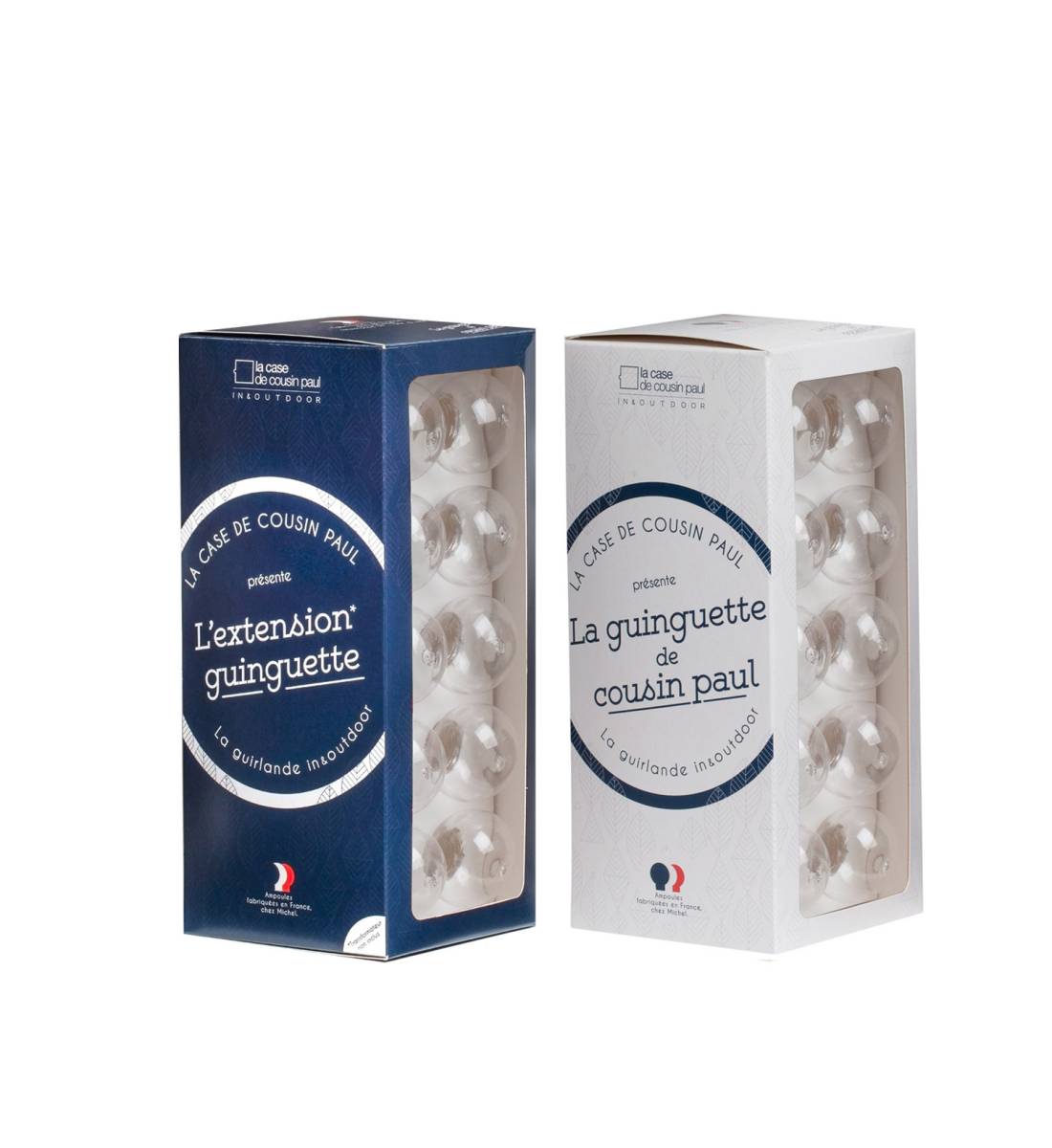 Guinguette Lichtslinger + Transparante Verlenging + Zonnepaneel - De slingers Guinguette - La Case de Cousin Paul