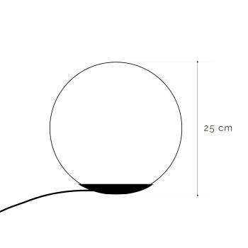 Tischlampe Tango magnetisch mit Globe weiß 25cm - Renoviert - Tischlampe - La Case de Cousin Paul