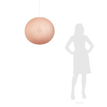 Globe blush Ø 50cm with suspension - Single Pendant lamp - La Case de Cousin Paul