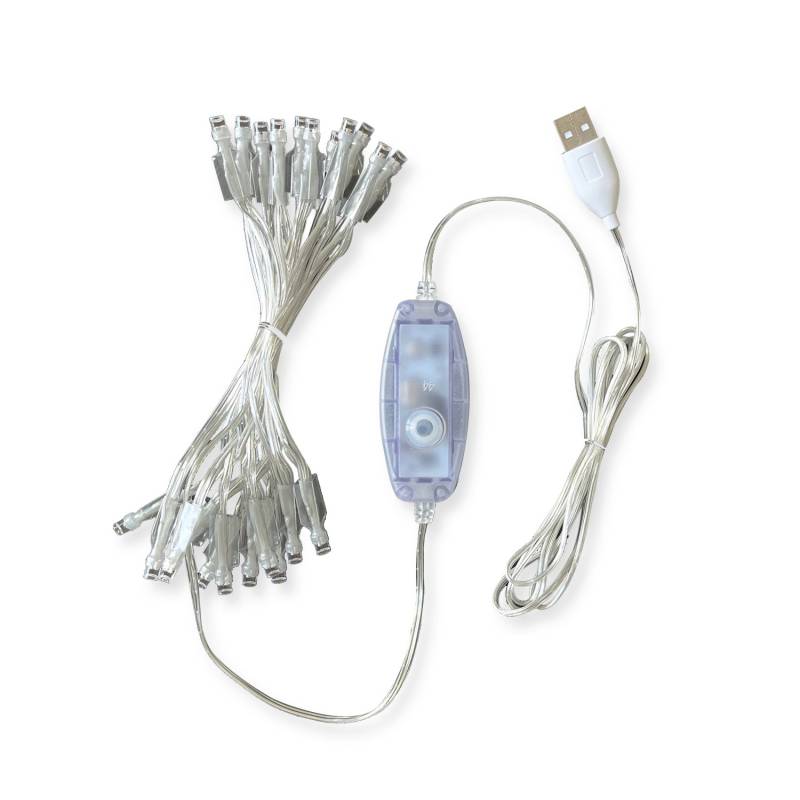 Ghirlanda LED – 24 lampadine, cavo trasparente, CE, multifunzione - Ghirlande - La Case de Cousin Paul