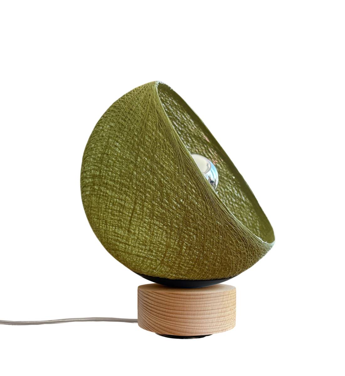 Bebop, adjustable table lamp with globe kaki 17cm - Upcycling - Table lamp - La Case de Cousin Paul