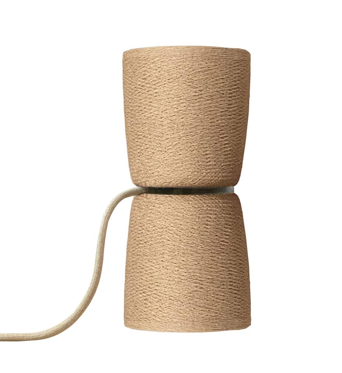 Lampe BAoBA - Uni Sahara - fil tissé - Lampe Baoba - La Case de Cousin Paul