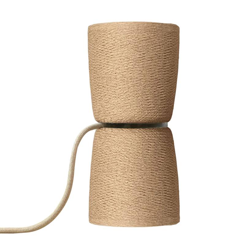 Lampe BAoBA - Uni Sahara - fil tissé - Lampe Baoba - La Case de Cousin Paul