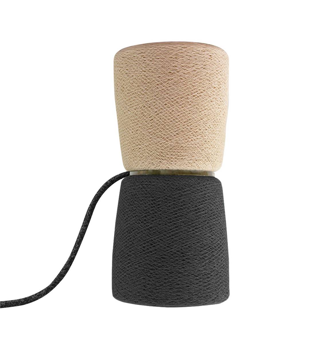 Lampe BAoBA - Poivre Noir - fil tissé - Lampe Baoba - La Case de Cousin Paul