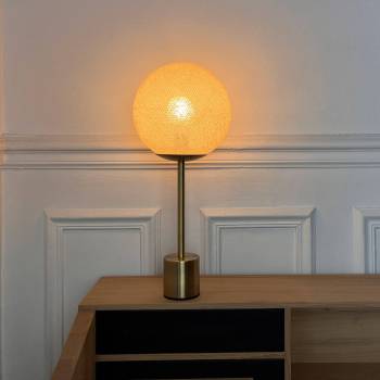 Messing-Lampe APAPA - Ecru - Upcycling - Lampe Apapa - La Case de Cousin Paul