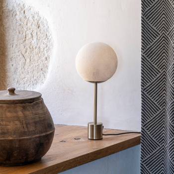 Messing-Lampe APAPA - Ecru - Upcycling - Lampe Apapa - La Case de Cousin Paul