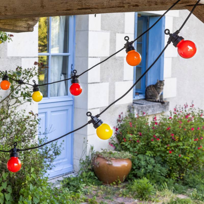 Red extension Guinguette - 5m - Guinguette string lights - La Case de Cousin Paul