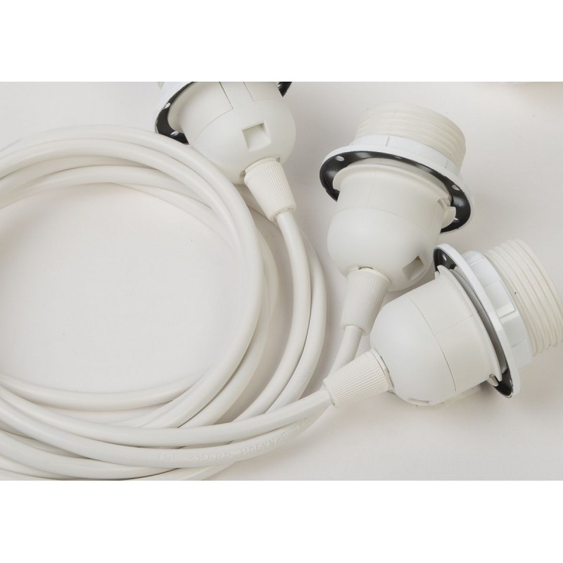 Suspension triple - Plastique blanc Suspension triple - Plastique blanc