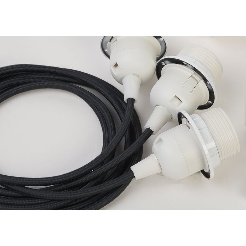 Suspension luminaire triple - Noir Suspension luminaire triple - Noir