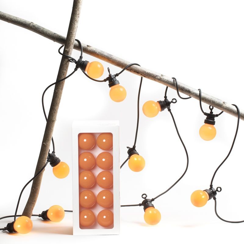 coffret guirlande LED guinguette uni mandarine coffret guirlande LED guinguette uni mandarine