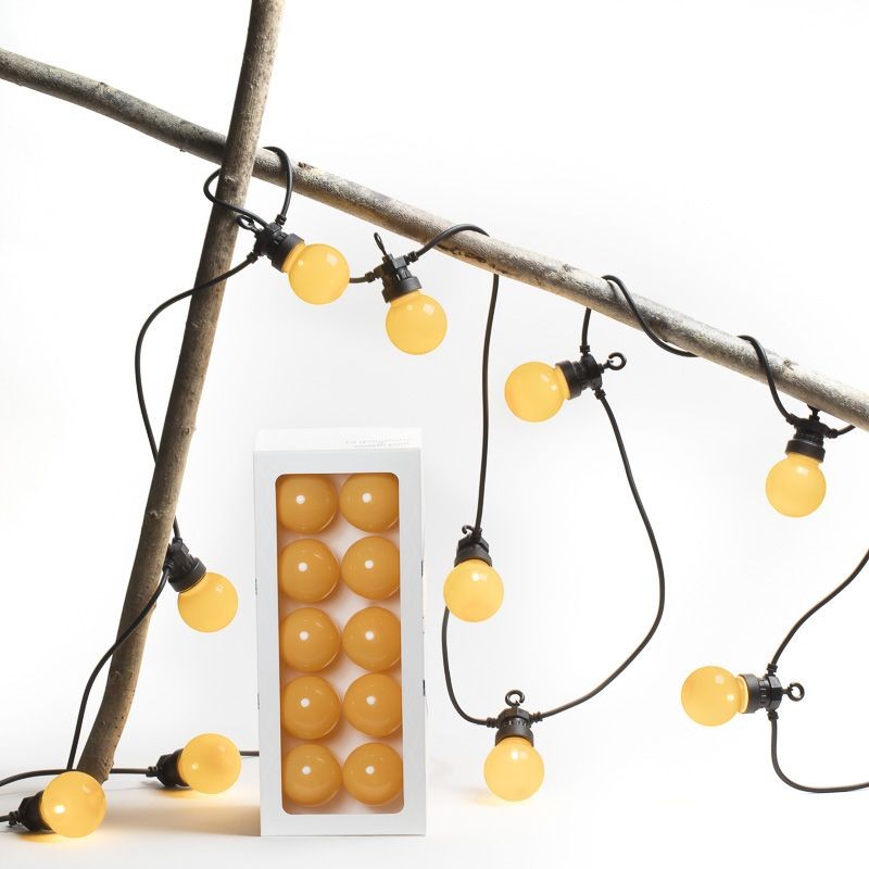 coffret guirlande LED guinguette ocre coffret guirlande LED guinguette ocre