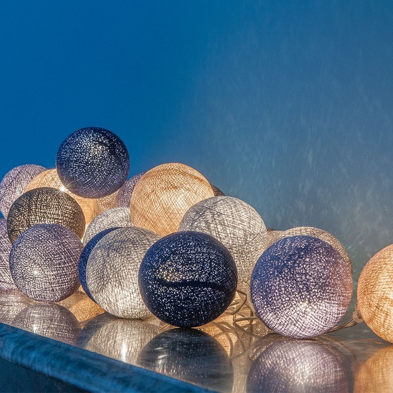 guirlande lumineuse boules bleu gris guirlande lumineuse boules bleu gris