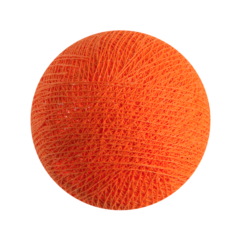 boule tissée pour guirlande Premium orange flash - Boules Tissées Premium - La Case de Cousin Paul