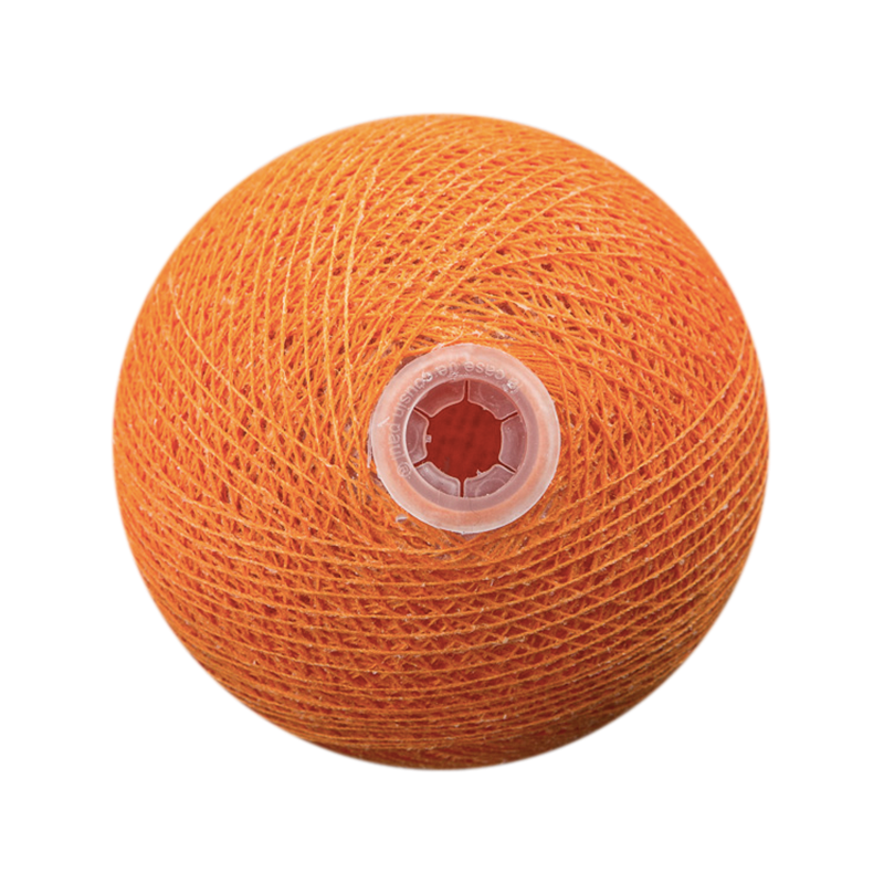 Premium Leuchtgirlande Orange - Baumwollkugeln Premium - La Case de Cousin Paul
