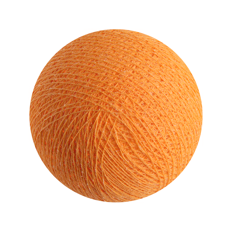 boule tissée pour guirlande Premium orange clair - Boules Tissées Premium - La Case de Cousin Paul