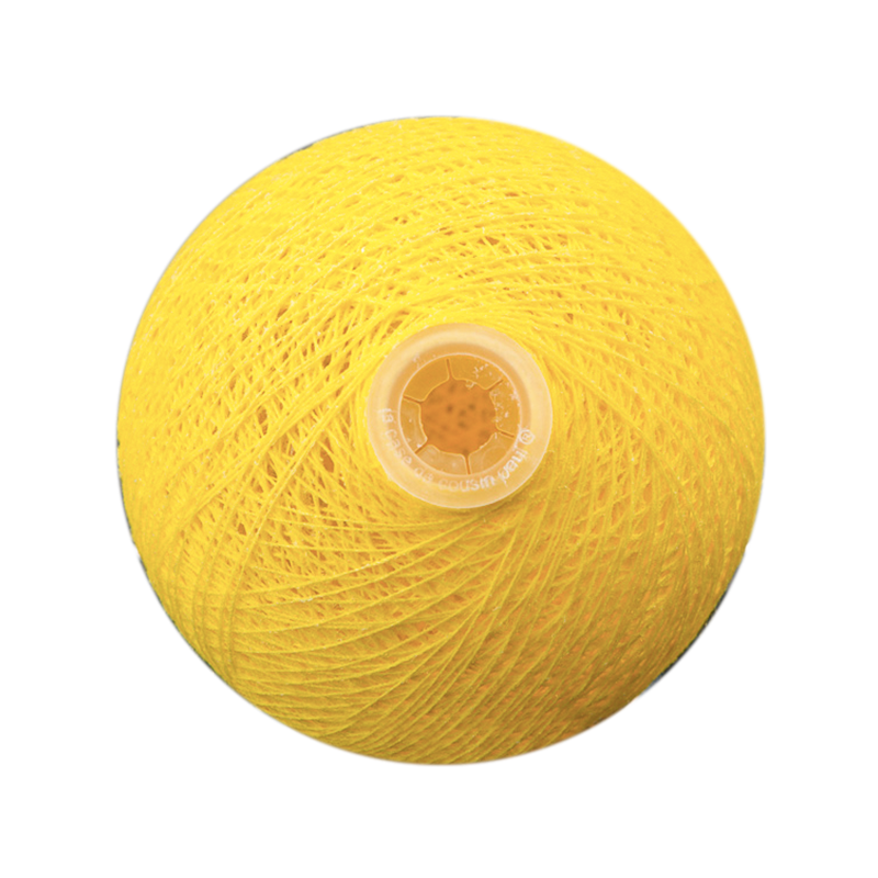 boule tissée pour guirlande Premium jaune - Boules Tissées Premium - La Case de Cousin Paul