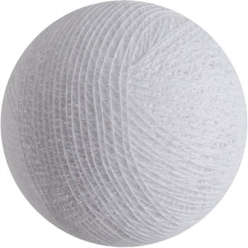 boule tissée pour guirlande Premium blanc - Boules Tissées Premium - La Case de Cousin Paul