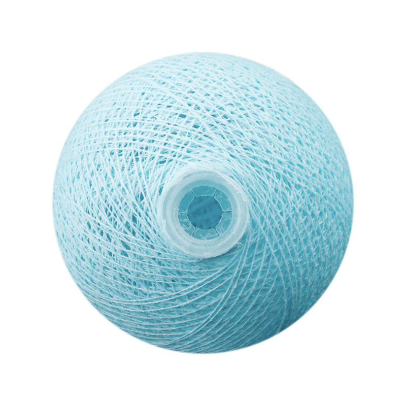 boule tissée pour guirlande Premium bleu ciel - Boules Tissées Premium - La Case de Cousin Paul