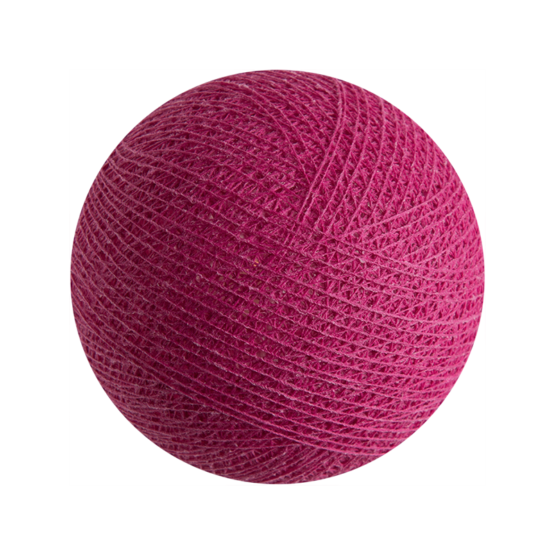 boule tissée pour guirlande Premium fuchsia - Boules Tissées Premium - La Case de Cousin Paul