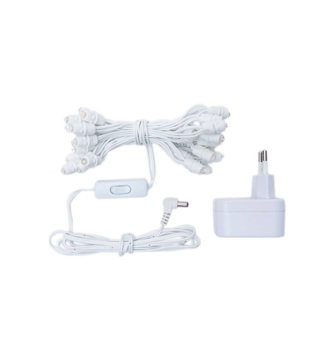 Girlande Premium mit 35 LEDs, weiβes Kabel CE - Zubehör Premium - La Case de Cousin Paul
