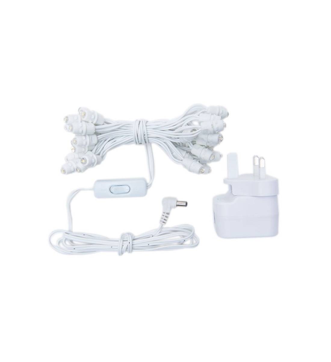 Guirlande Premium - 35 LED câble blanc UK - Accessoires Premium - La Case de Cousin Paul