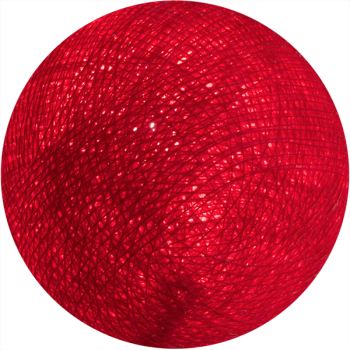 boule tissée pour guirlande - rouge - L'Original balls - La Case de Cousin Paul