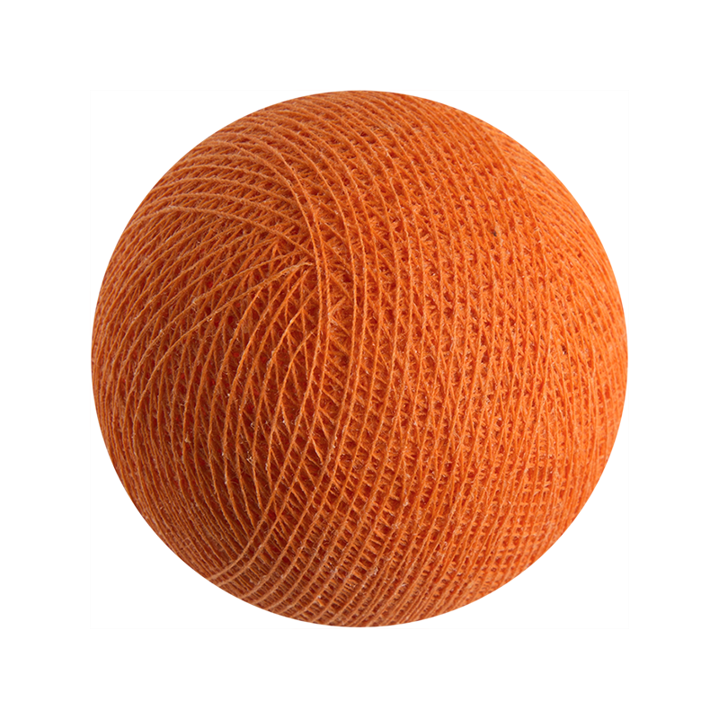 boule tissée pour guirlande - orange - LED-Girlande mit Fernbedienung - La Case de Cousin Paul