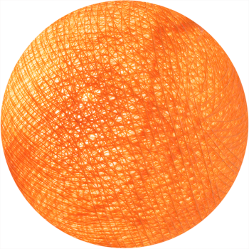 boule tissée pour guirlande - orange clair - Palle l'Original - La Case de Cousin Paul