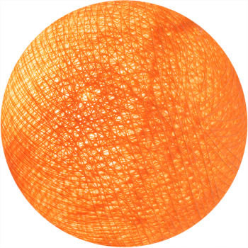 boule tissée pour guirlande - orange clair - Boules Tissées l'Original - La Case de Cousin Paul