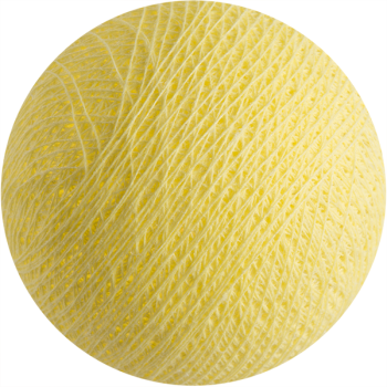 boule tissée pour guirlande - jaune clair - LED-Girlande mit Fernbedienung - La Case de Cousin Paul