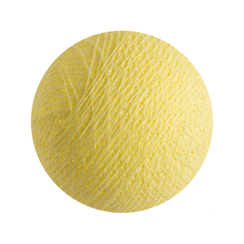 boule tissée pour guirlande - jaune clair - Ghirlanda LED con telecomando - La Case de Cousin Paul