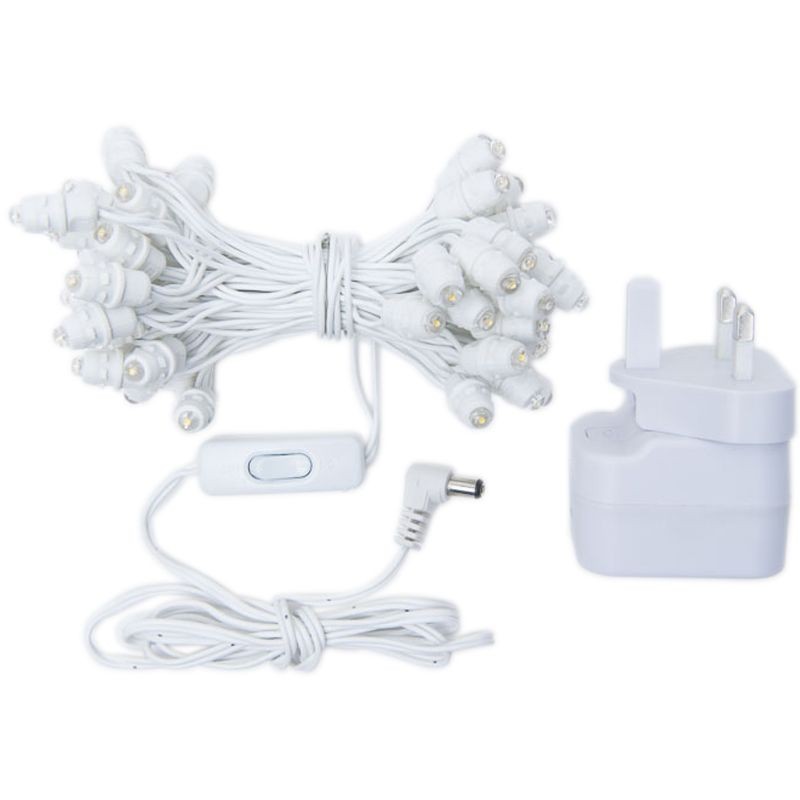 guirnalda Premium de 50 LED con cable blanco UK - Accesorios premium - La Case de Cousin Paul