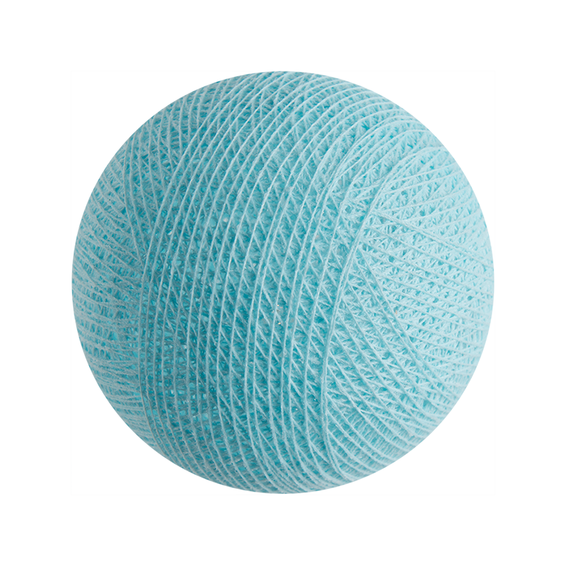 boule tissée pour guirlande - bleu clair - Accessoires guirlandes LED avec télécommande - La Case de Cousin Paul