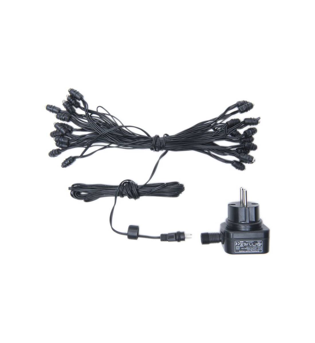 Premium slinger met 24 LED-lampjes, zwart CE snoer - Slingers - La Case de Cousin Paul