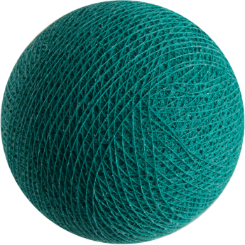 boule tissée pour guirlande - émeraude - LED-Girlande mit Fernbedienung - La Case de Cousin Paul