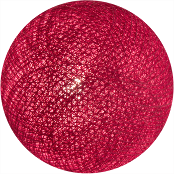 boule tissée pour guirlande - fuchsia - Boules Tissées l'Original - La Case de Cousin Paul