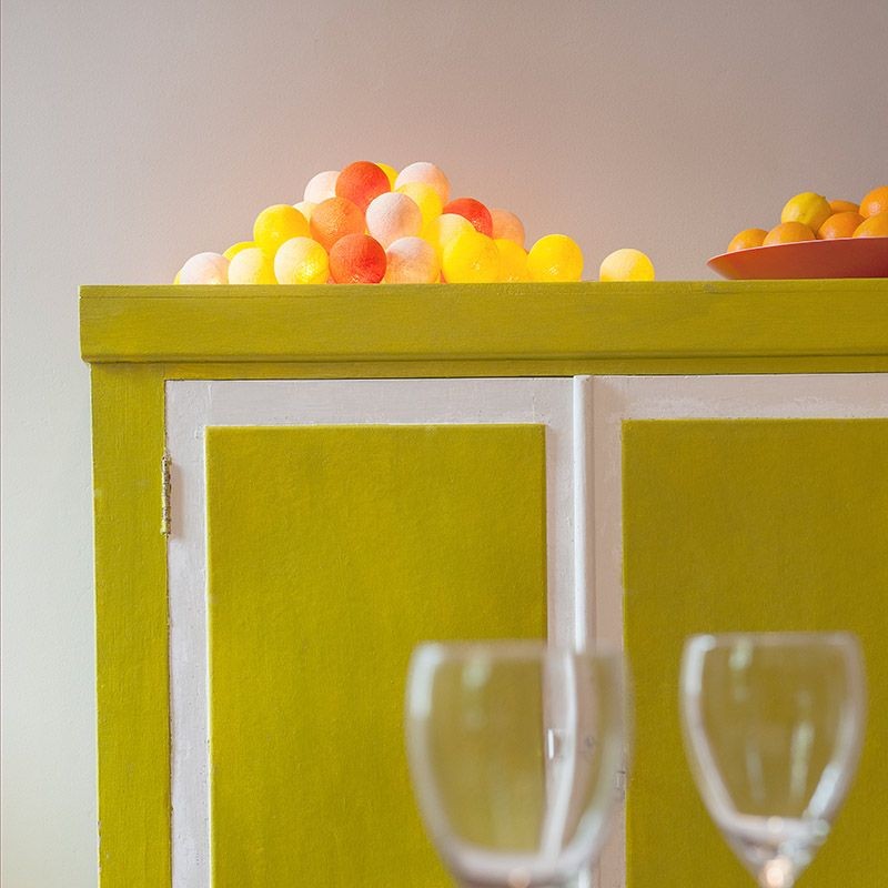 guirlande lumineuse boules oranges jaunes guirlande lumineuse boules oranges jaunes