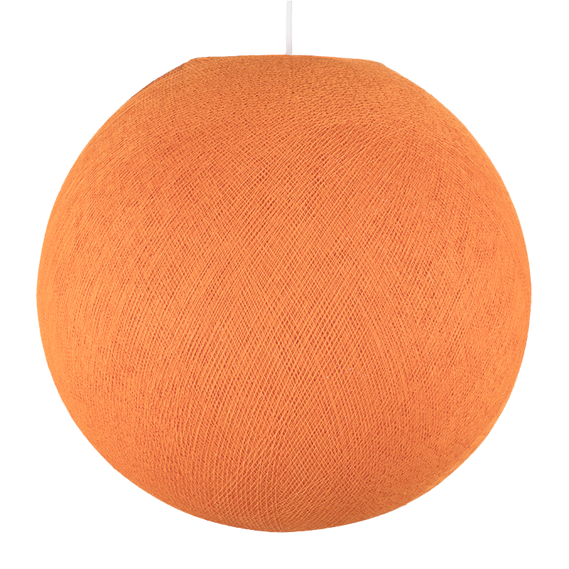 Abat jour globe orange éteint Abat jour globe orange éteint
