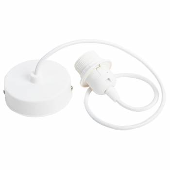 sospensione a una sfera e cavo tessile bianco 80cm - Accessori per lampadari - La Case de Cousin Paul