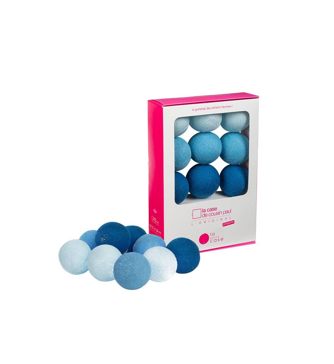 9 balls with batteries Lucien - Baby Night Lights gift boxes - La Case de Cousin Paul