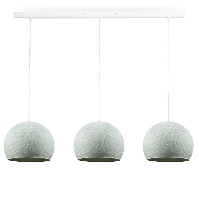 Rail white 3 azure cupolas S - The Island Pendant - La Case de Cousin Paul