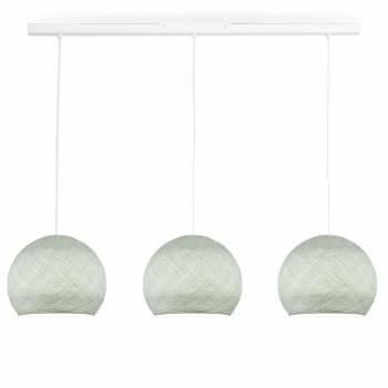 Rail white 3 pearl grey cupolas S - The Island Pendant - La Case de Cousin Paul
